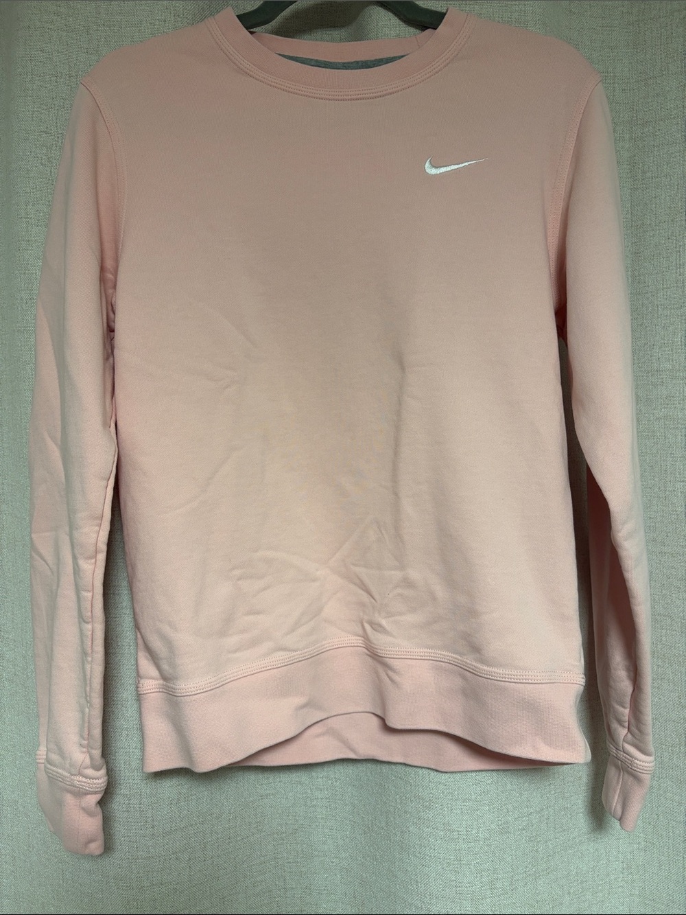Nike Light Pink Crewneck Sweatshirt with White Swoosh